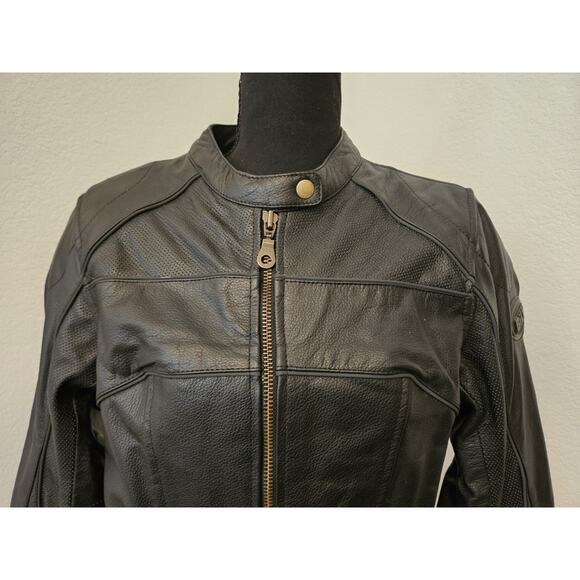 Bilt Women's Leather Padded Biker Motorcycle Jacket Size Large - Picture 10 of 16